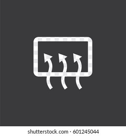 An Illustrated Icon Isolated on a Background - Heated Rear Window Defrost