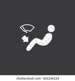 An Illustrated Icon Isolated on a Background - Windscreen and Footwell Fans