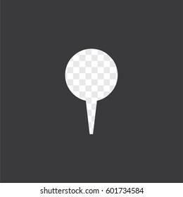An Illustrated Icon Isolated on a Background - Map Pointer