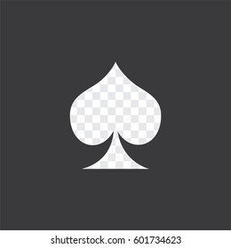 An Illustrated Icon Isolated on a Background - Spades Card Suit