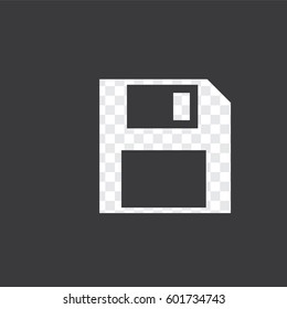 An Illustrated Icon Isolated on a Background - Small Floppy Disk