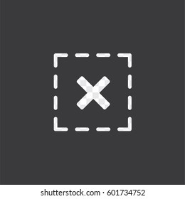 An Illustrated Icon Isolated on a Background - Squared Cross