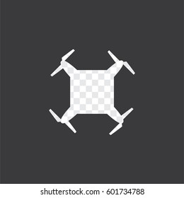 An Illustrated Icon Isolated on a Background - Square Drone