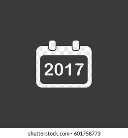 An Illustrated Icon Isolated on a Background - Rounded Calendar Year