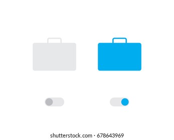 An Illustrated Icon Isolated on a Background - Briefcase