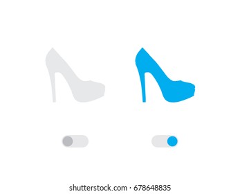 An Illustrated Icon Isolated on a Background - High Heels