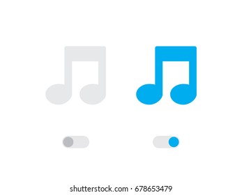 An Illustrated Icon Isolated on a Background - Musical Notes