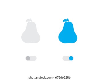 An Illustrated Icon Isolated on a Background - Pear