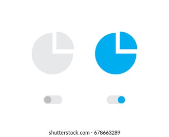 An Illustrated Icon Isolated on a Background - Pie Chart Exploded