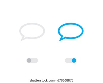 An Illustrated Icon Isolated on a Background - Speech Bubble
