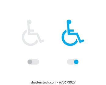 An Illustrated Icon Isolated on a Background - Wheelchair