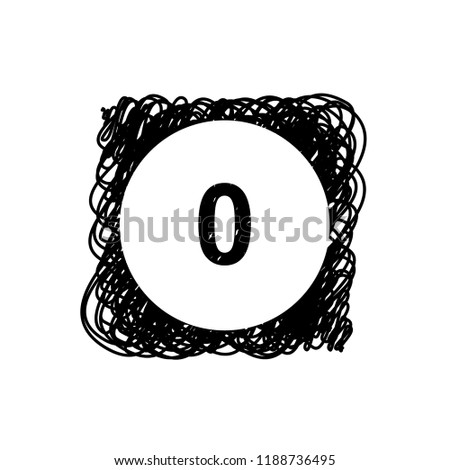 An Illustrated Icon Isolated on a Background - Circle 0 Filled