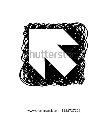 An Illustrated Icon Isolated on a Background - Arrow Up Left