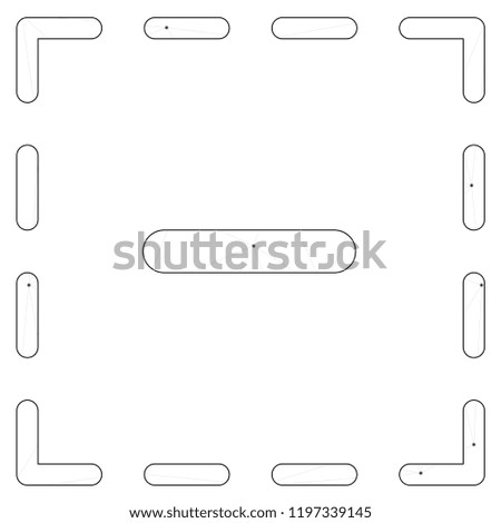 An Illustrated Icon Isolated on a Background - Squared Minus