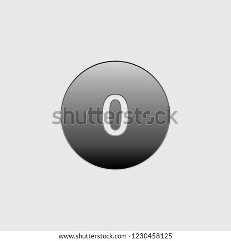 An Illustrated Icon Isolated on a Background - Circle 0 Filled