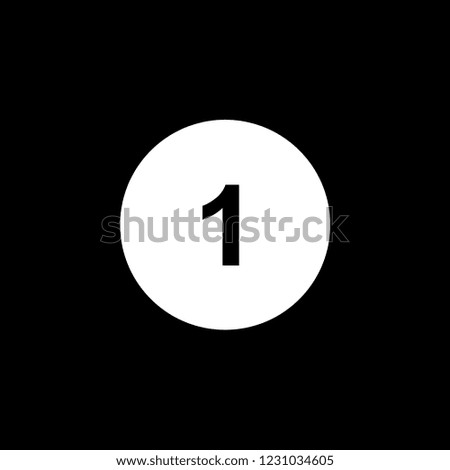 An Illustrated Icon Isolated on a Background - Circle 1 Filled