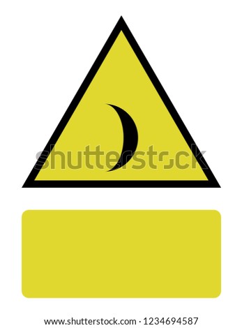 An Illustrated Icon Isolated on a Background - Waxing Crescent Moon