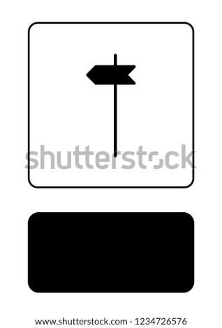 An Illustrated Icon Isolated on a Background - Sign Post Left