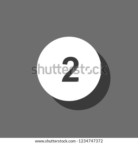 An Illustrated Icon Isolated on a Background - Circle 2 Filled