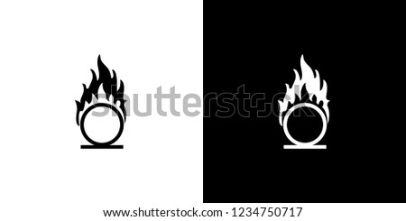 An Illustrated Icon Isolated on a Background - Extreme Heat and Fire