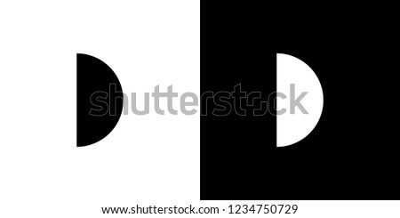 An Illustrated Icon Isolated on a Background - First Quarter Moon