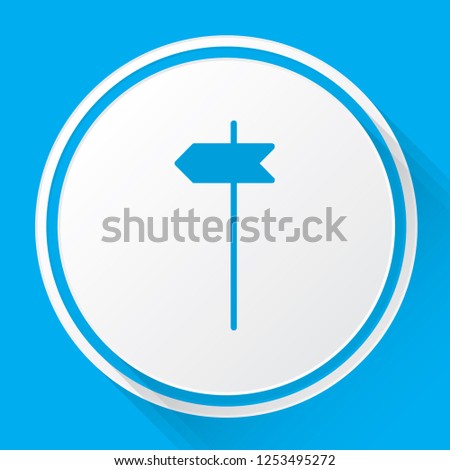 An Illustrated Icon Isolated on a Background - Sign Post Left