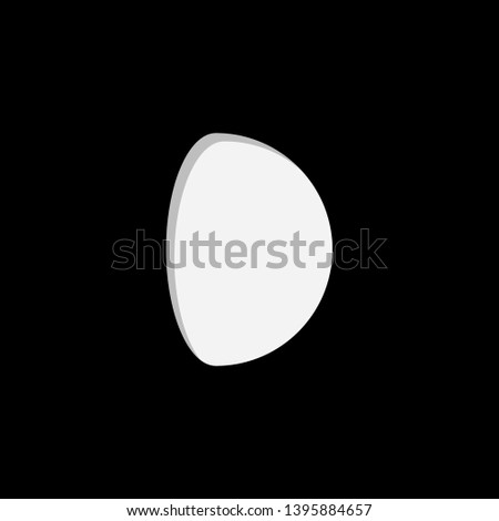 An Illustrated Icon Isolated on a Background - Waxing Gibbous Moon