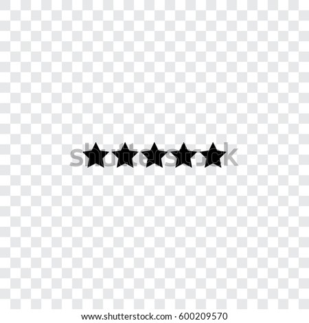 An Illustrated Icon Isolated on a Background - 5 Star Rating