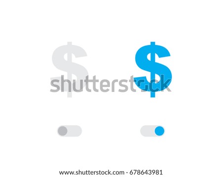 An Illustrated Icon Isolated on a Background - Dollar Sign