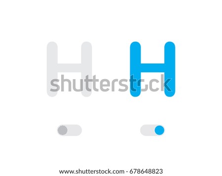 An Illustrated Icon Isolated on a Background - H