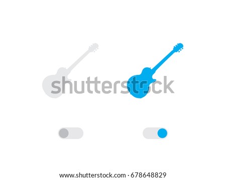 An Illustrated Icon Isolated on a Background - Guitar