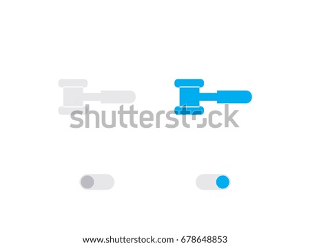 An Illustrated Icon Isolated on a Background - Hammer
