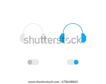 An Illustrated Icon Isolated on a Background - Headphones