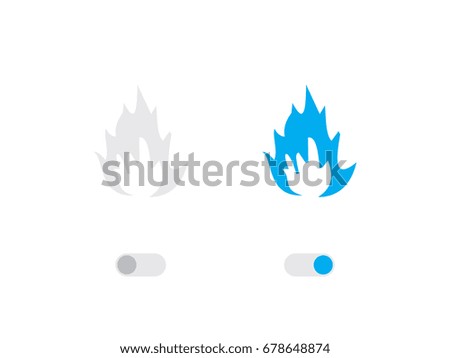 An Illustrated Icon Isolated on a Background - Flames
