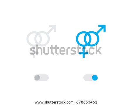 An Illustrated Icon Isolated on a Background - Male and Female Symbols