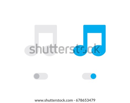 An Illustrated Icon Isolated on a Background - Musical Notes