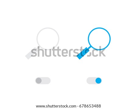 An Illustrated Icon Isolated on a Background - Magniying Glass
