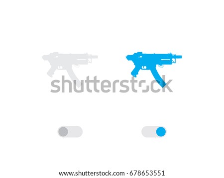 An Illustrated Icon Isolated on a Background - MAchine Gun