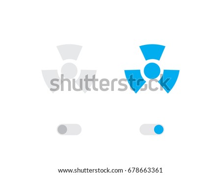 An Illustrated Icon Isolated on a Background - Radio Active Round