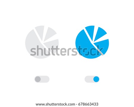 An Illustrated Icon Isolated on a Background - Pie Chart
