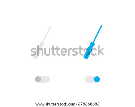 An Illustrated Icon Isolated on a Background - Screwdriver