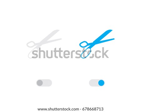 An Illustrated Icon Isolated on a Background - Scissors