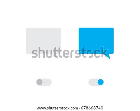 An Illustrated Icon Isolated on a Background - Speech Bubble Square