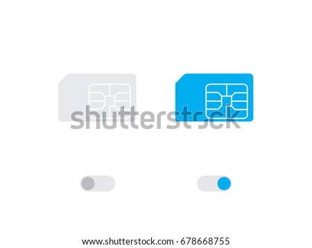 An Illustrated Icon Isolated on a Background - SIM Card