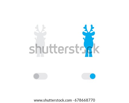 An Illustrated Icon Isolated on a Background - Reindeer