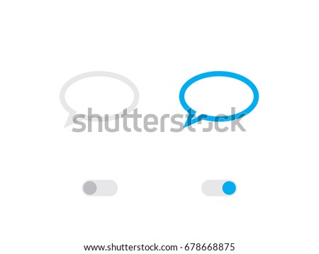An Illustrated Icon Isolated on a Background - Speech Bubble