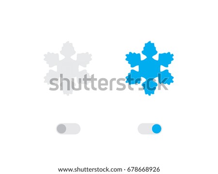 An Illustrated Icon Isolated on a Background - Snowflake