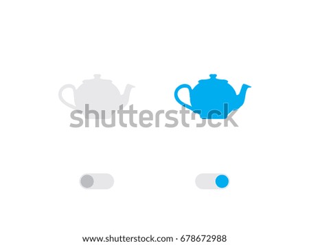 An Illustrated Icon Isolated on a Background - Teapot