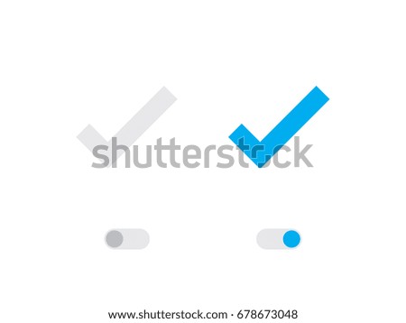 An Illustrated Icon Isolated on a Background - Tick