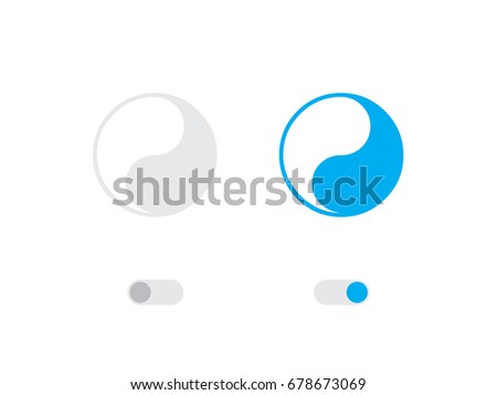 An Illustrated Icon Isolated on a Background - Ying Yang
